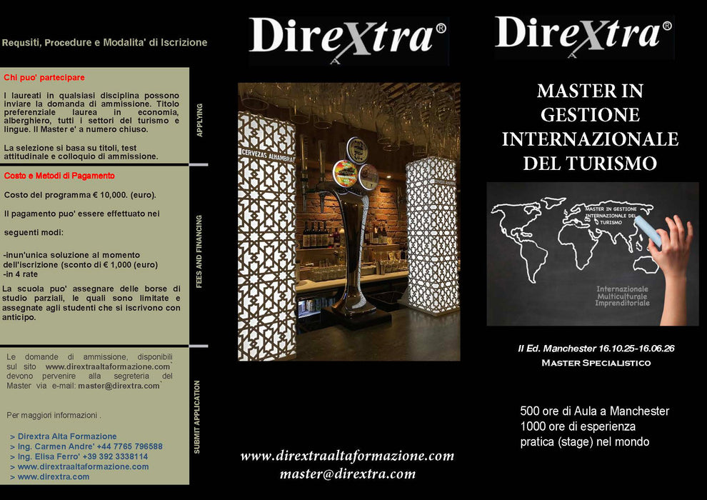 Master in Gestione Internazionale del Turismo.Prossima Ed Bruxelles 26.09.2026
