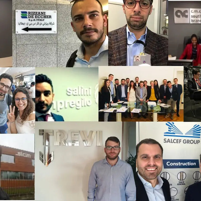 Collage di professionisti in ufficio e eventi, opportunità per laureati in Puglia.