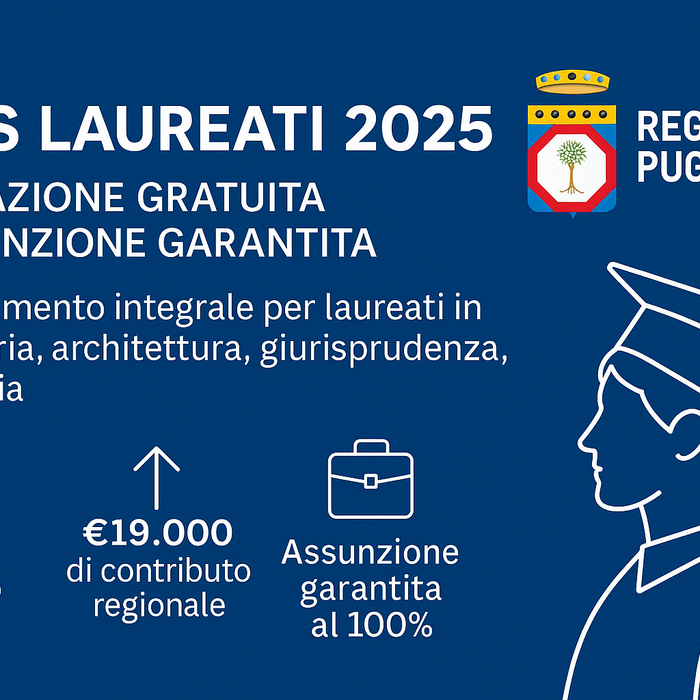 Pass Laureati 2025 – master finanziati per laureati pugliesi con assunzione garantita (fonte: Dirextra)